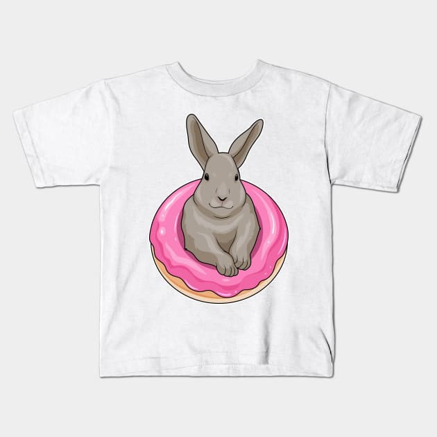 Rabbit Donut Kids T-Shirt by Markus Schnabel